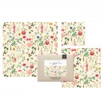 LITTLE BEE FRESH - Organic Beeswax Wipes Starter Set ( L/M/S ) - Scattered Fruit Meadow