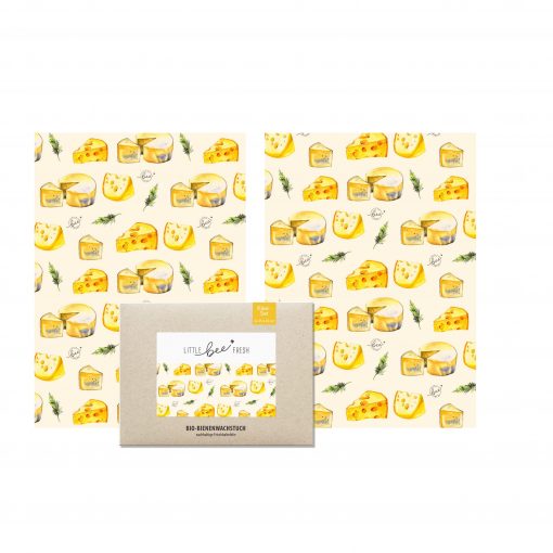 LITTLE BEE FRESH - Bio-Bienenwachstücher 2er-Set – Käsetuch