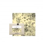 LITTLE BEE FRESH - Organic beeswax cloth "L" (35 x 35 cm) - flower meadow black and white