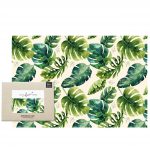 LITTLE BEE FRESH - Toile d'abeille bio XXL (60×40 cm) - Jungle vert