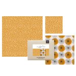 LITTLE BEE FRESH - Kit de démarrage des lingettes en cire d'abeille bio ("L/M/S") - Pluie d'or