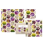 LITTLE BEE FRESH - Kit de démarrage des lingettes en cire d'abeille bio ("L/M/S") - Hexagones