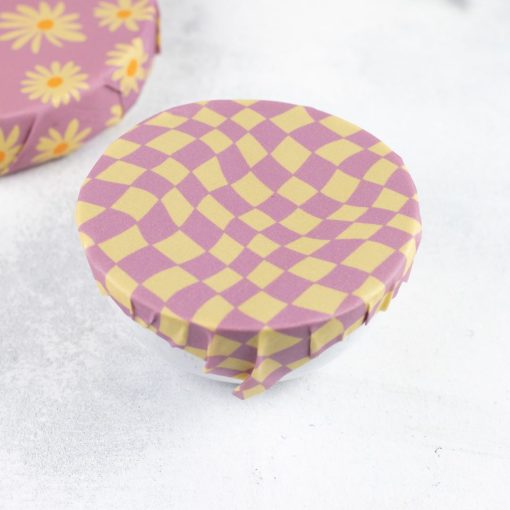 LITTLE BEE FRESH - Organic beeswax cloths set of 2 - Purple Daisy - Image 10