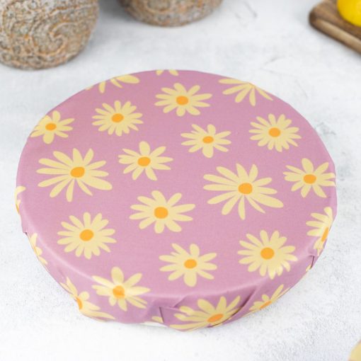 LITTLE BEE FRESH - Organic beeswax cloths set of 2 - Purple Daisy - Image 9