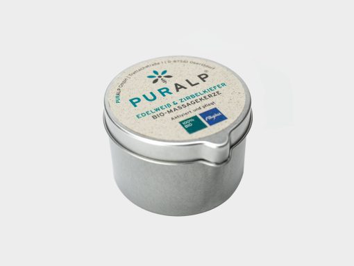 PURALP - Edelweiß & Zirbelkiefer Bio-Massagekerze